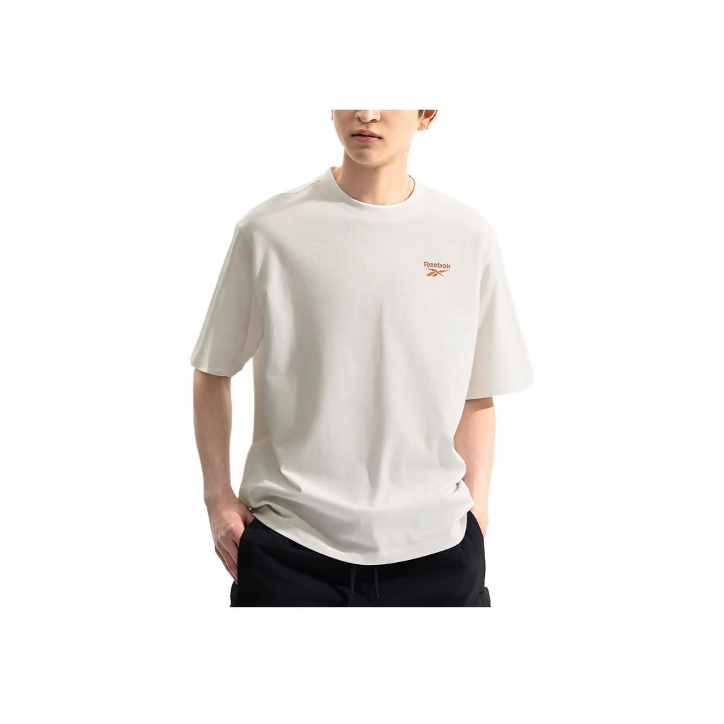 Reebok Fashionable Comfortable Versatile Casual Loose Round Neck Short Sleeve T-Shirt Unisex Tops White 24SRM429UGW1