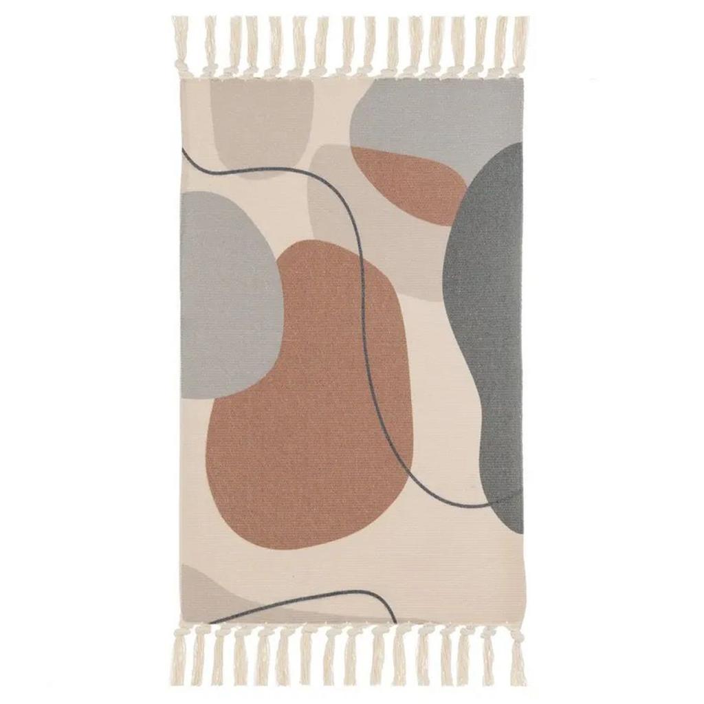 Dywanik Z Frędzlami Geometryczny Design 50X80 Cm