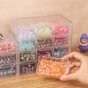 1pc drawer style multifunctional 6/9/12 grid stackable bead storage box transparent acrylic desktop jewelry display box