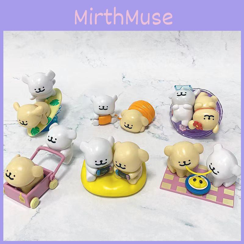 Adorable Maltese Puppy Figurine Blind Box Set Featuring Six Colorful Pvc Collectibles