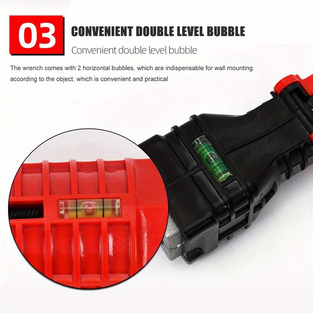 Multifunction 18 In 1 Repair Plumbing Tool Anti-slip Plumber Key Flume Sink Wrench Tools Plumbing Pipe Wrench Bathroom Tool Sets