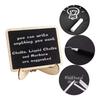 Mini Chalkboard with Stand Reusable Small Blackboard Ornament Erasable Wooden Message Board Sign Desktop Decoration