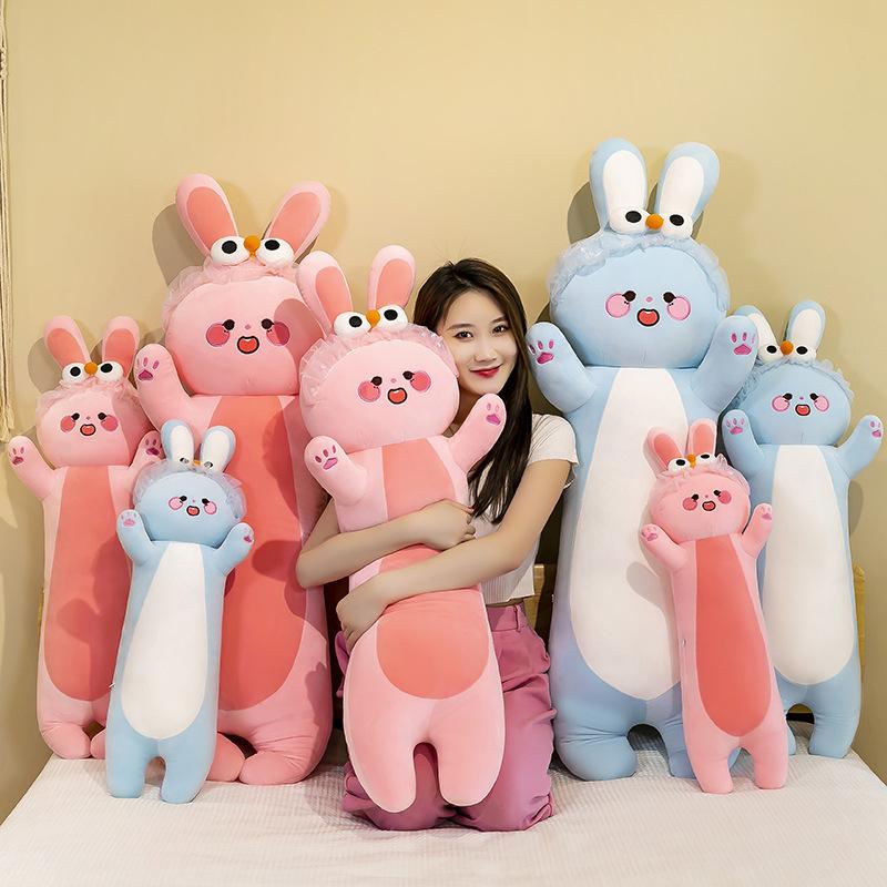 Cute Soft Long Rabbit Plush Pillow Stuffed Toy Office Nap Home Comfort Cushion Gift Doll Child Christmas Decor