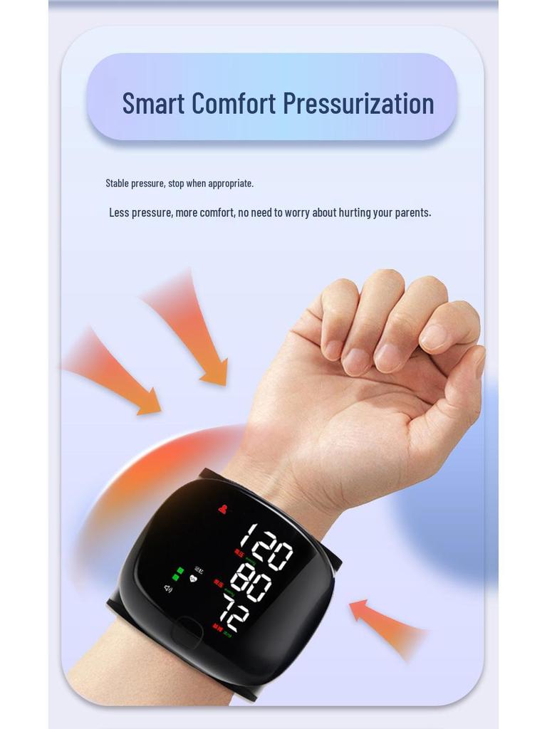 Smart LED Wrist Blood Pressure Monitor - Electronic Home Device