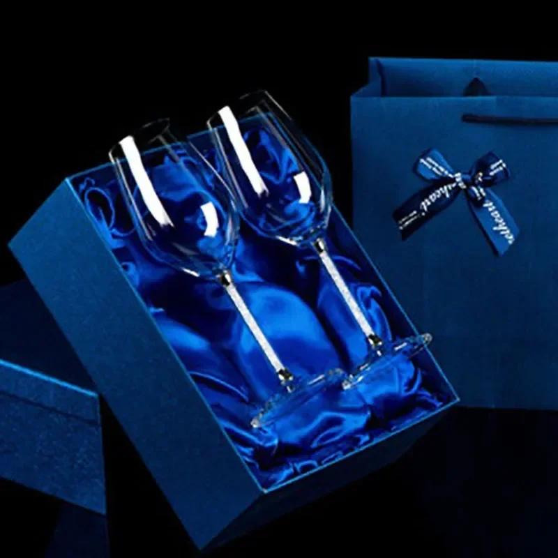 

For Hochzeit Champagner Glas Set, Flöte Gläser Mit Strass, Kristall Rimmed Dekoration, Trinken Becher Tasse, Geschenk, 350ml, 47