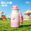 Water bottleins wind love cute pet thermos cup female stainless steel thermos cup children's straw cup pocket water cup