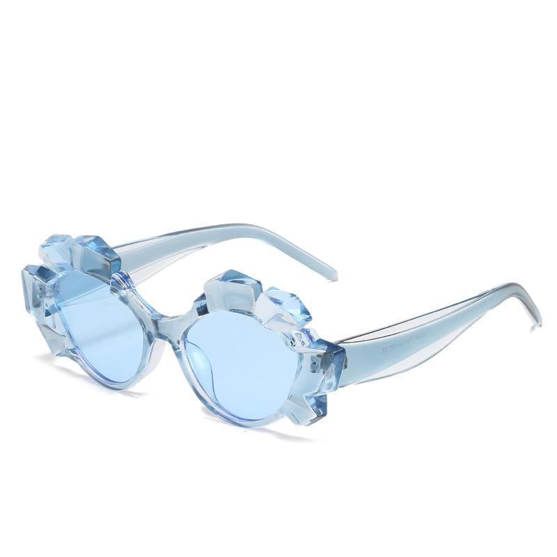 Sunglasses, Polygonal Water Chestnut Multicolor Retro Sunglasses Women, Cat Eye Sunglasses