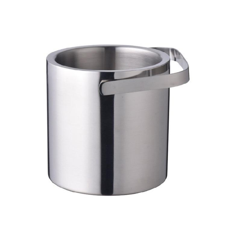 Cubo de Hielo Aislado de Acero Inoxidable de Doble Pared con Tapa Pinzas Almacenamiento Enfriador