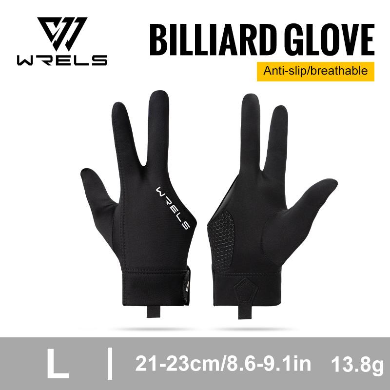 

WRELS Professional Pool Gloves Light and Breathable Two-finger Open Design Knitted Fabric Lightweight Breathable Elastic and Non-slip L