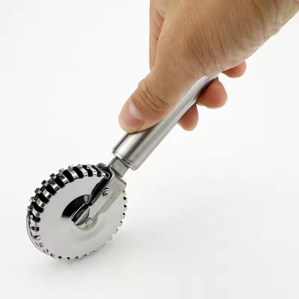 2pcs Stainless Steel Pastry Roller Non-Corrosive Dumpling Embossing Maker Pie Cutter Wheel Biscuit
