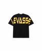 Leubase Old School Overfit Tee – Black (Yellow Logo)