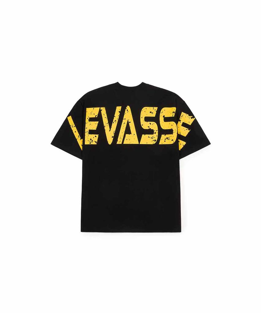 Leubase Old School Overfit Tee – Black (Yellow Logo)