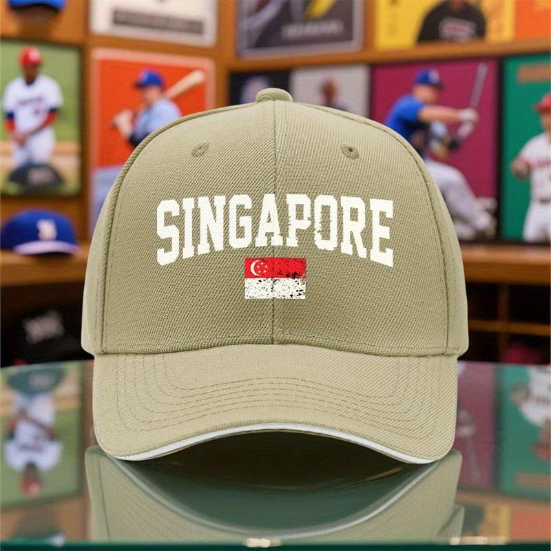 1Pc Of The New Summer And Autumn Lightweight Baseball Cap For Men And Women, Featuring A Singapore Pattern, Breathable