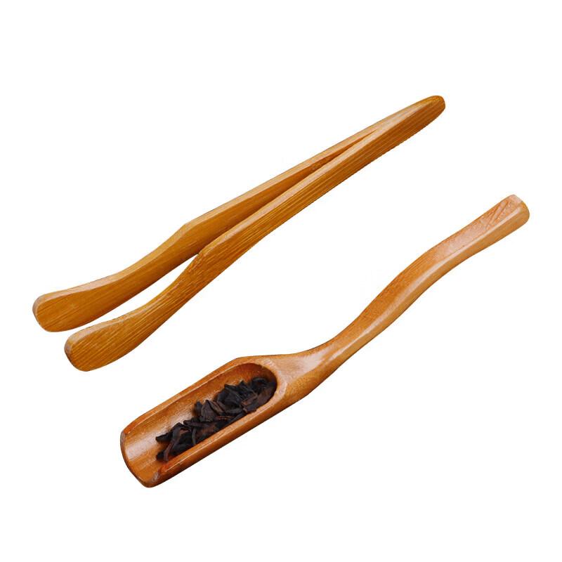 Bamboo Tea Tweezers and Scoop Set