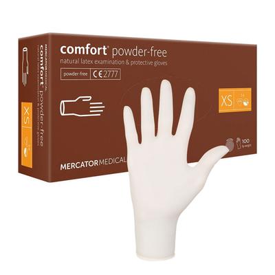 Mercator Latex Comfort Powder-Free Latex Gloves 100 Pcs