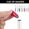 Billiards Pool Cue Tip Shaper Cue Tip Scuffer Burnisher Cue Tip Sander Cue Stick Tool Aluminum Cue Tip Trimmer Tapper