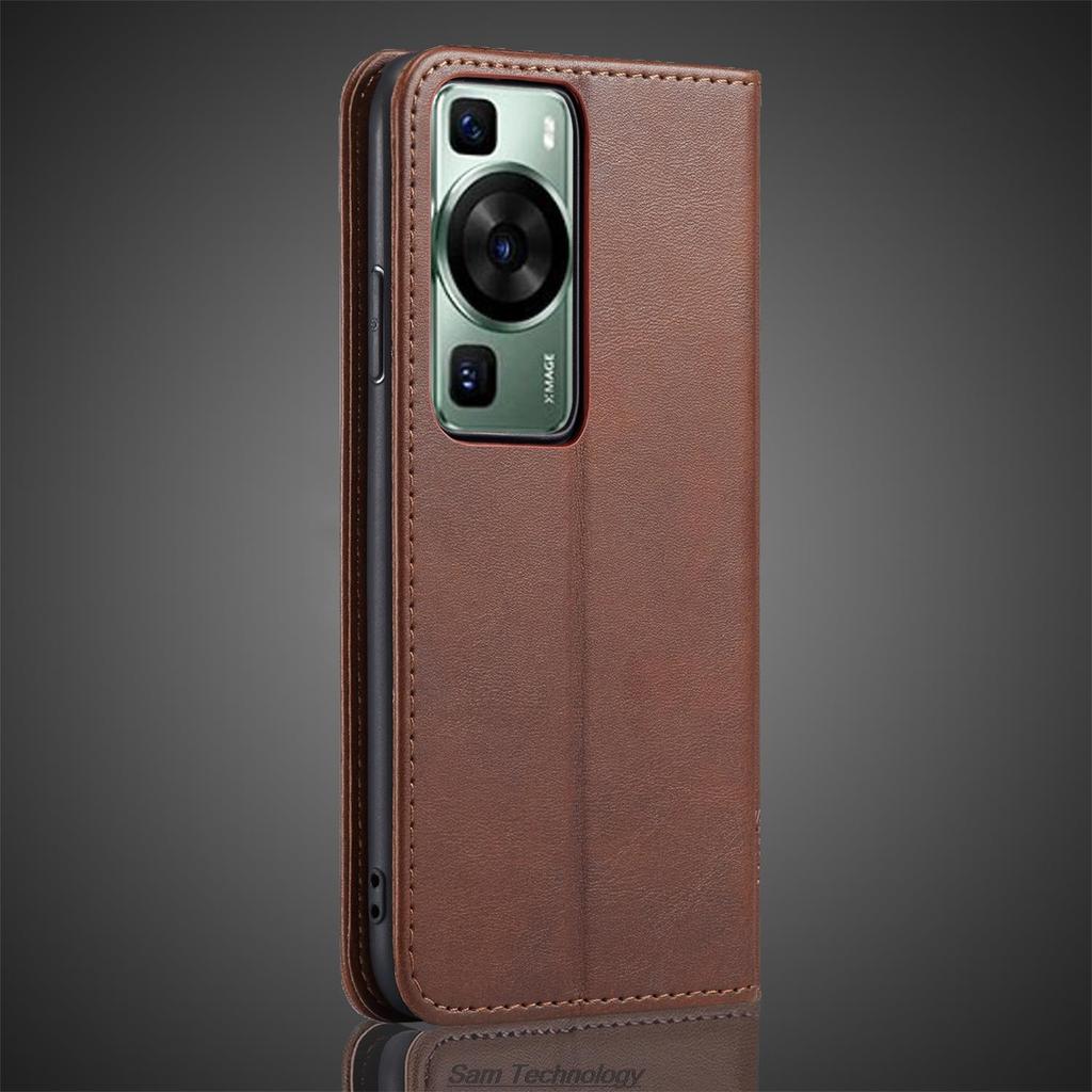 Magnetic Attraction Leather Case for Huawei P60 Pro / Huawei P60 Holster Flip Cover Case Wallet Phone Bags Fundas Coque