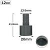2pcs ID 20mm 1/2 Thread To 6/8/10/12/16mm PVC Hose Barb Connector Garden Hose Coupler Fitting Farm Irrigation PE Pipe Joint