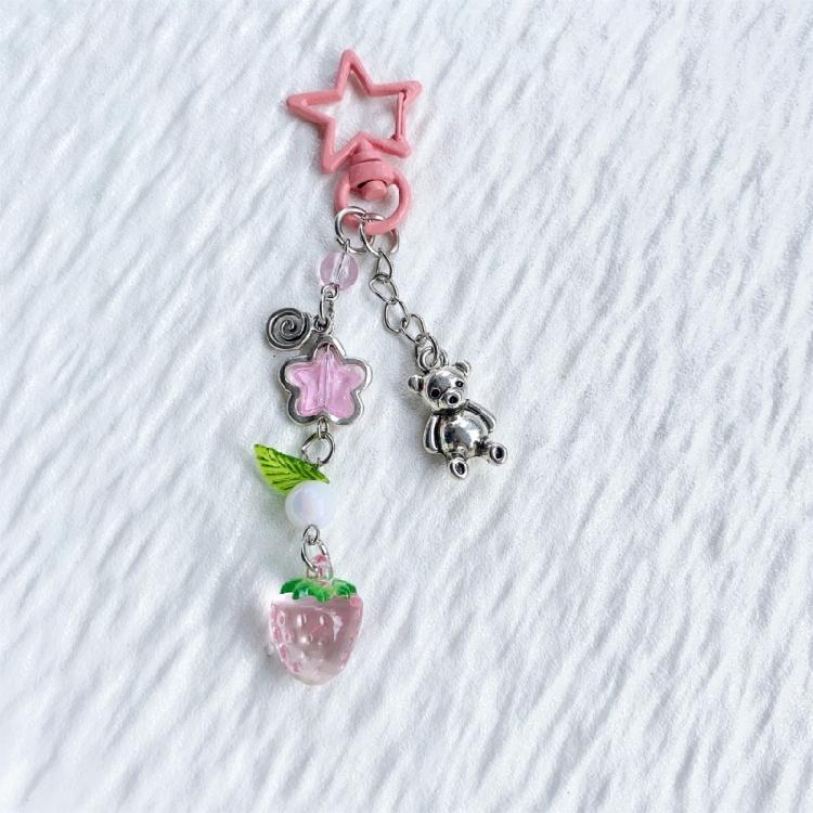 Sophisticated Hand Woven Key Holder with Pearls Beads Stylish Beaded Keychain Bag Pendant for Fashion Enthusiasts