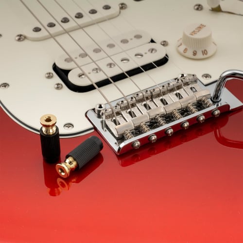 Musiclily Pro 7mm Tremolo Bridge Stud & Anchor Set, Metric, for Electric Guitars, Gold (Set of 2)