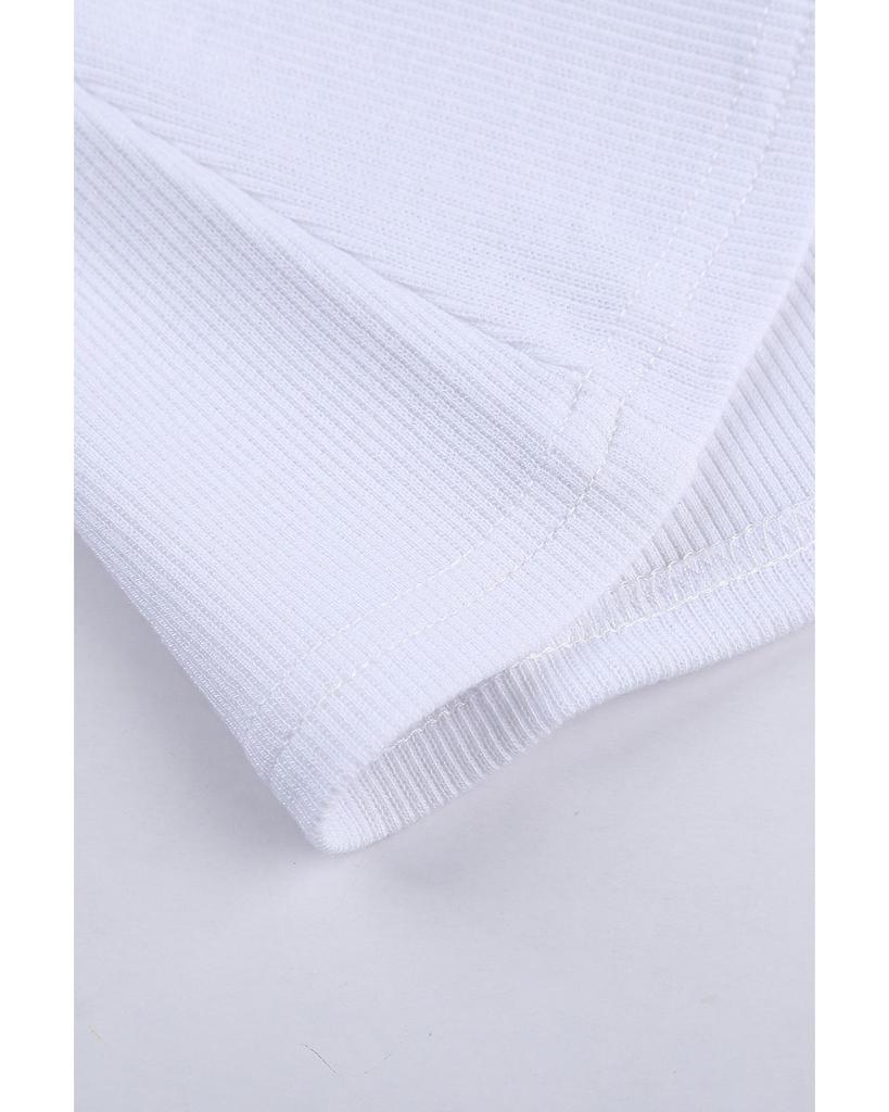 Azura Exchange White Ribbed Tank Top