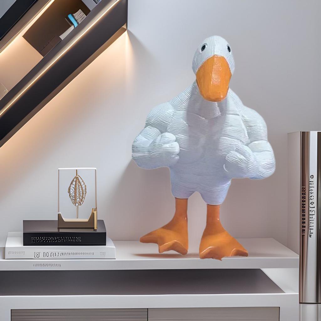 Muscle Duck Key Storage Set for Home Entry Door and Hallway Decor - Strongman Resin Artwork