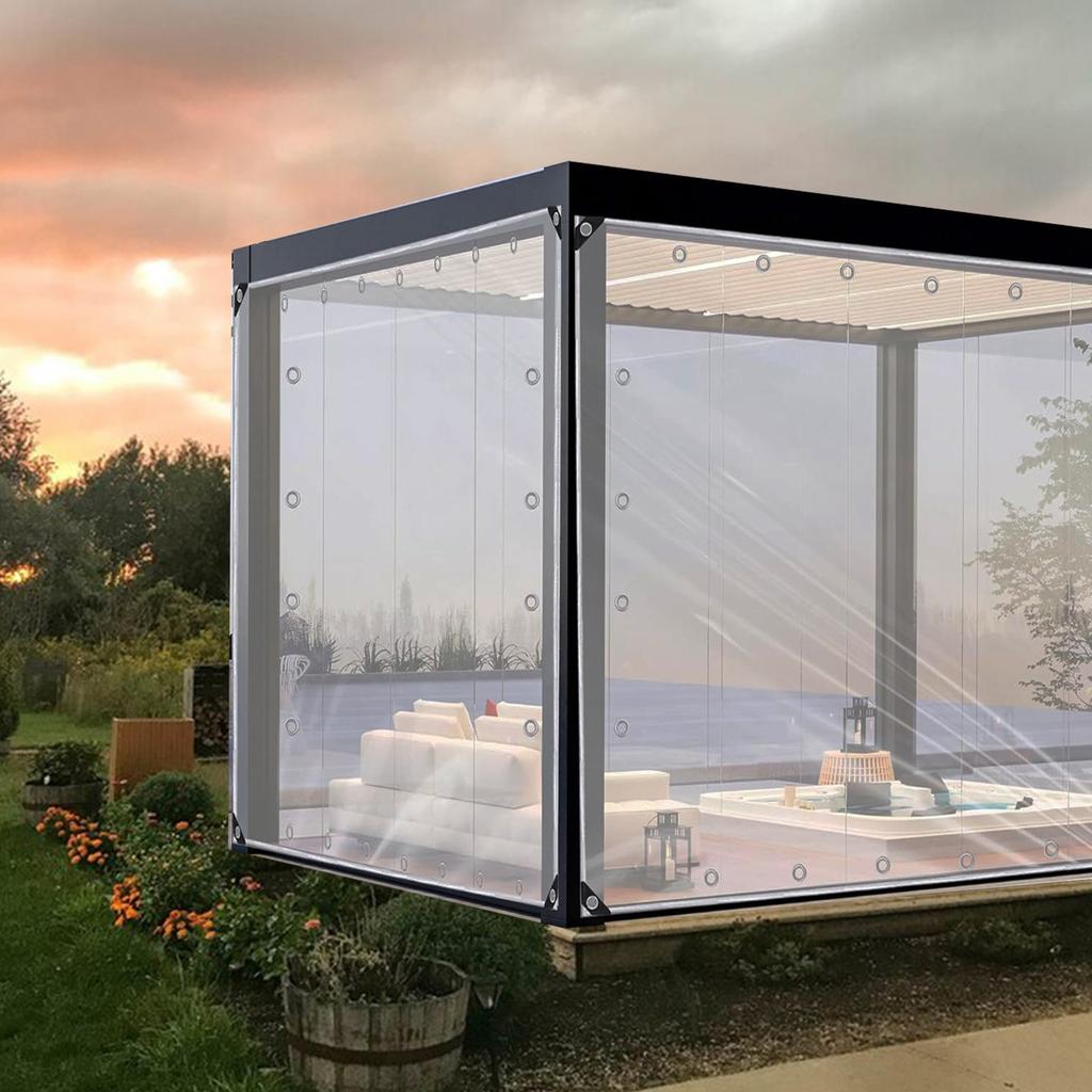 Transparent Rain Tarpaulin Thickened Windproof Rainproof Tarp Multipurpose Rainproof Tarp Cover for