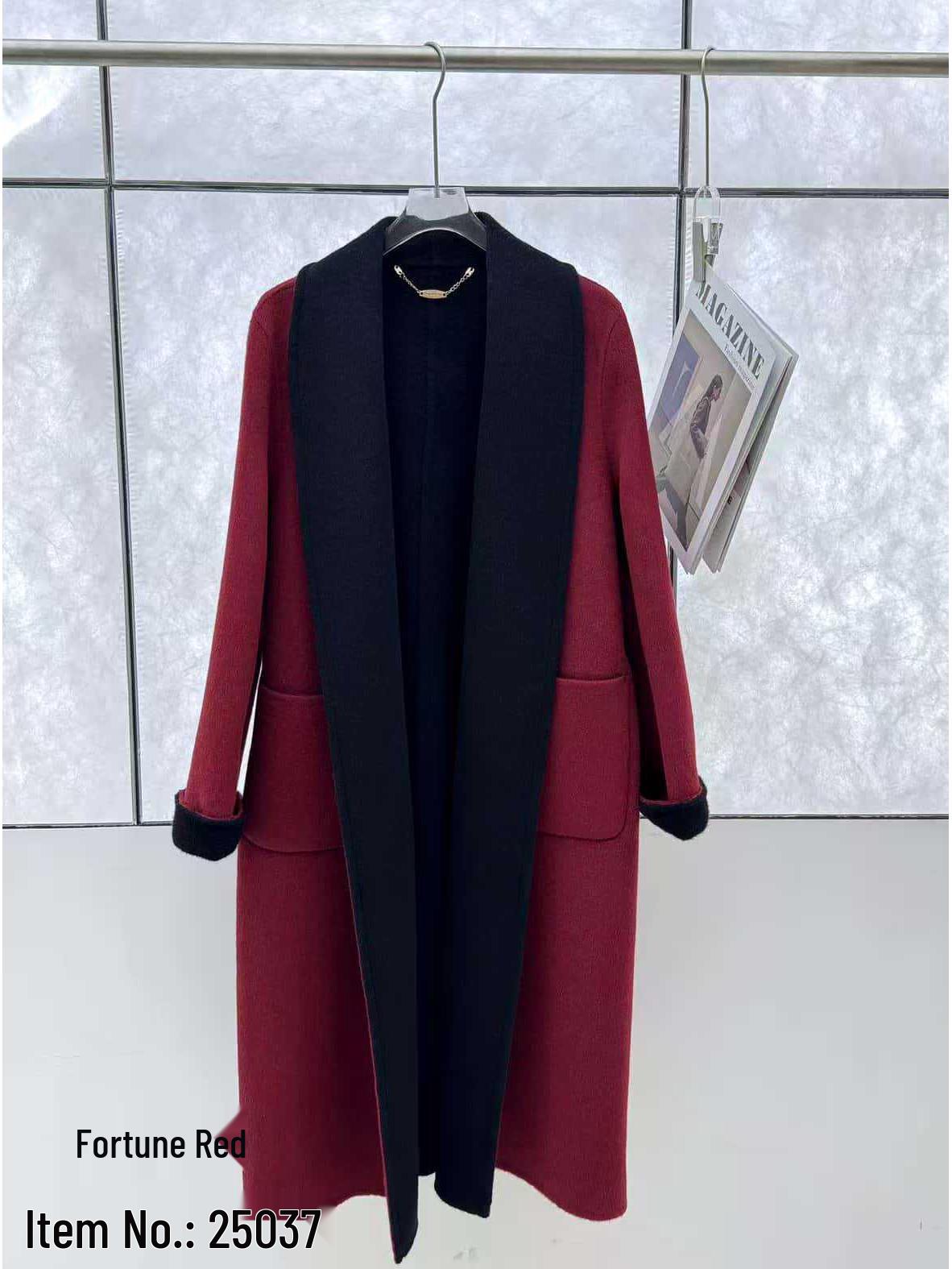 Повседневное двустороннее кашемировое пальто-галстук Осень/Зима 2025 M