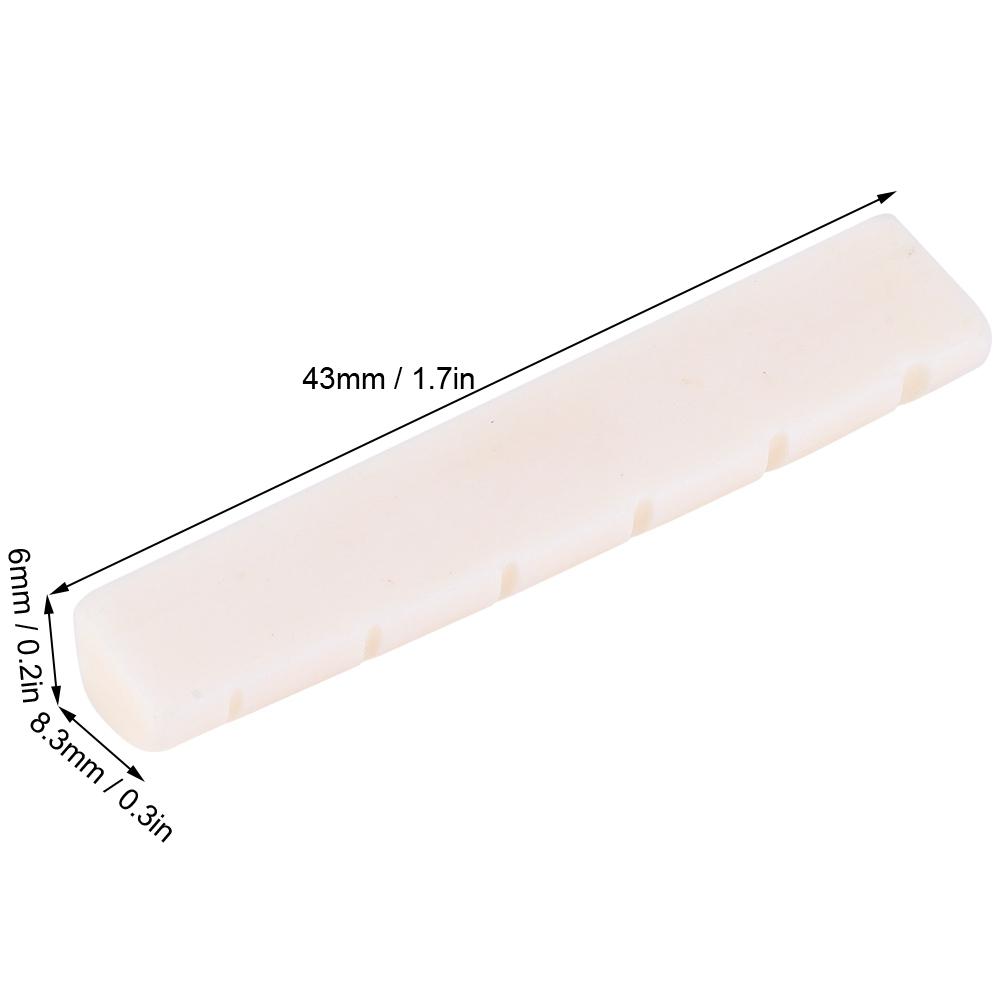 5Pcs Acoustic Wood Guitar Nut Ivory White Cow Bones Musical Instrument Accessories