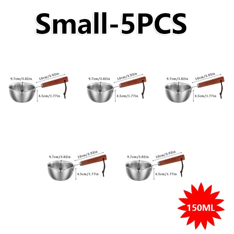 150ML-300ML Stainless Steel Milk Pot Hot Oil Pan Butter Melting Sauce Cooking Small Pot Kitchen Essential Tool