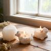 Tealight Candle Holder Silicone Mold Jewelry Storage Box Sheep Epoxy Resin Mold for DIY Crafts Home Decors Ornament