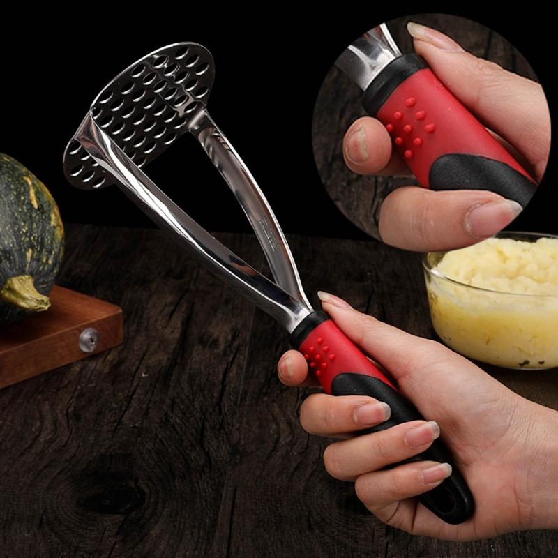 Manual Potato Masher Stainless Steel Potato Smasher Portable Kitchen Tools for Baby Food, Fruits, Bananas, Baking