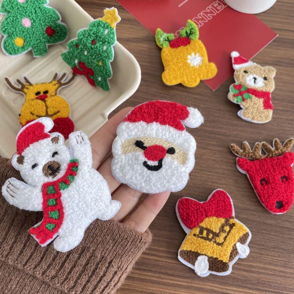 

Snowman Christmas Hair Clip Gloves Santa Claus Hairpin Sweet Plush Xmas Barrettes Christmas Christmas Tree B