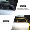 Console Side Outlet Vent Frame Cover 2PCS For Ford Mustang 2015-23 Bright Yellow
