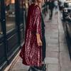 Damen Glitzer Pailletten Lässige Offene Jacke