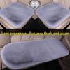 Winter Plush Car Seat Cushion Set: Thick Short Pile, Wool, Rabbit Hair, Non-Slip, 3-Piece