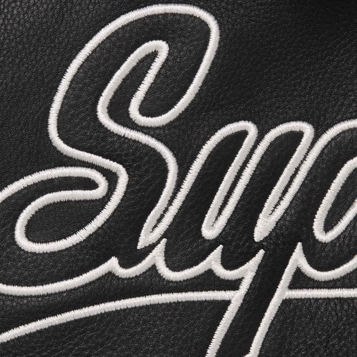 Supreme Chicago White Sox Leather Varsity Jacket Black