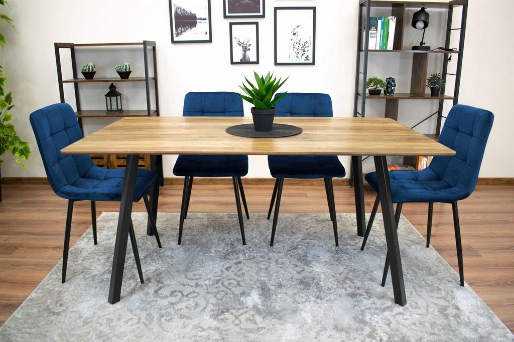 KARA chair - navy blue velvet x 2