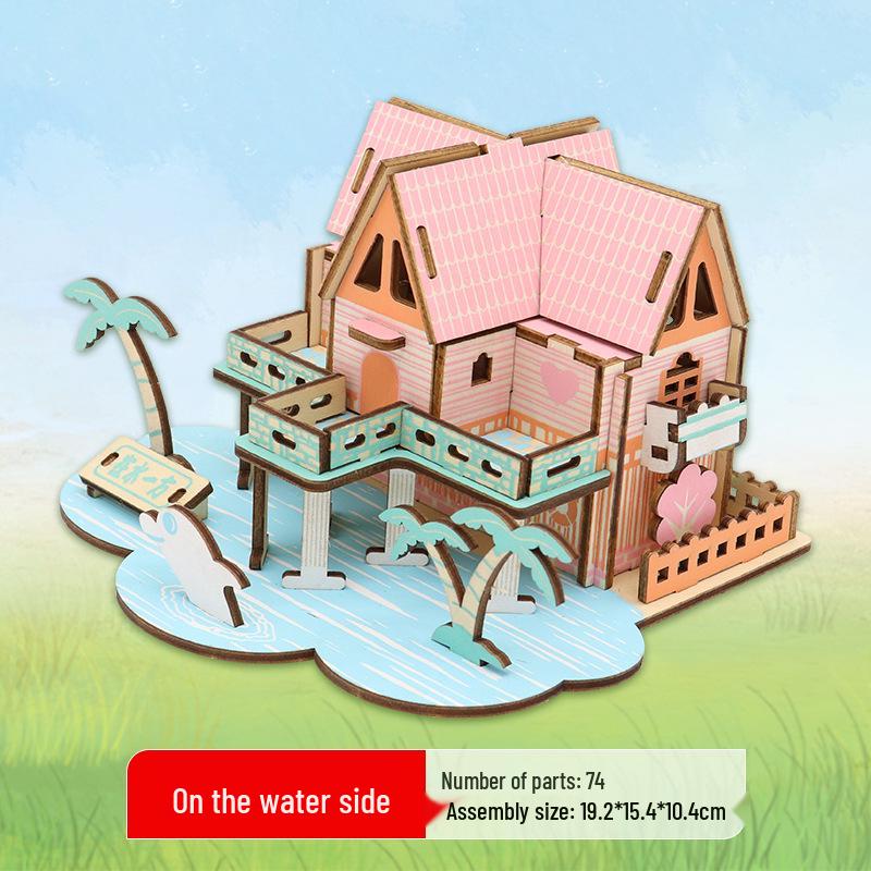 3D Wooden Ferris Wheel Puzzle - Educational DIY Gift for Kids