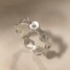 925 Sterling Silve Moonstone Irregular Ring for Women Party Gift Adjustabler Personality Korean Dropshipping