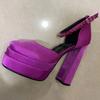 Women 'S Pumps High Heels Platform Sandals Sexy Dress Party Wedding Shoes Women Square Toe High Heel Crystal Female Sandal