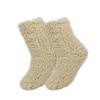 Women's Solid Color Thick Coral Fleece Women's Socks, Half Flannel Home Floor Socks, Warm Solid Color Warm Foot Socks