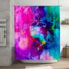 Colorful Shower Curtain Painted Fabric Bath Decor For Bathroom Decoration Pink Blue Green Yellow Purple Colorful Pattern Customi