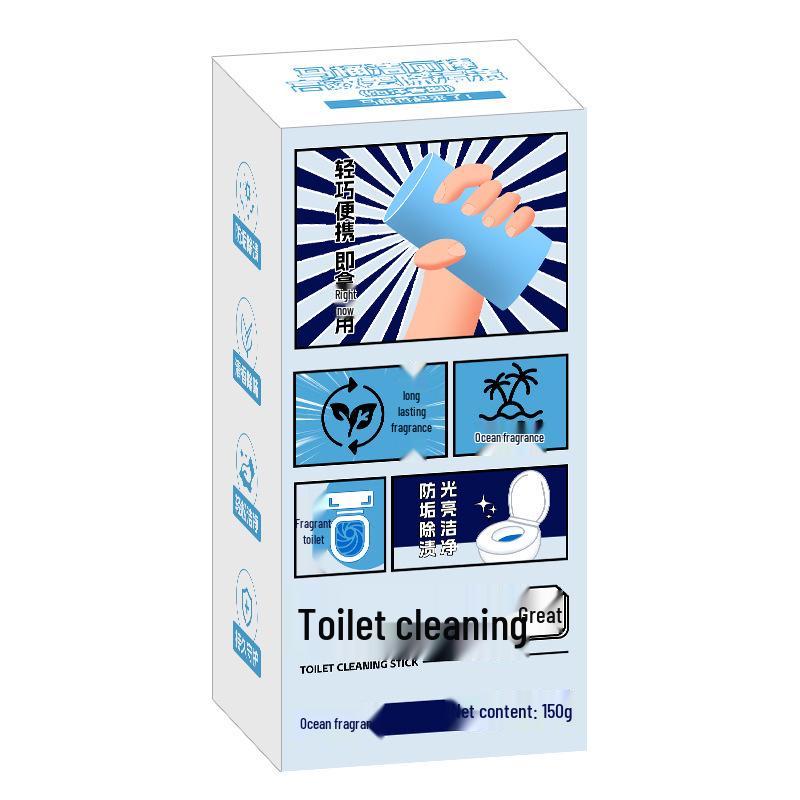 Automatic Toilet Bowl Cleaner Stick - Blue Bubble Deodorizer, Descaler & Odor Remover
