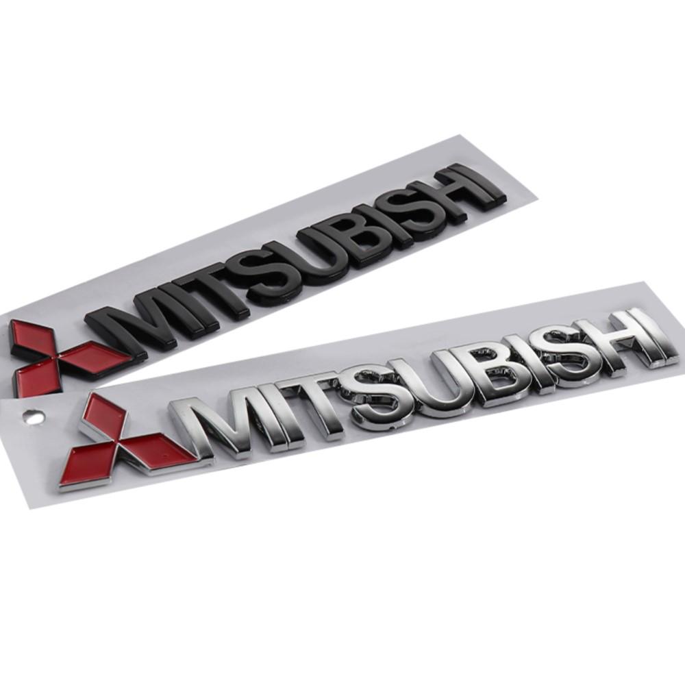 xksh2 ABS Letters Car Emblem Rear Trunk Badge Sticker Accessories For Mitsubishi 9 Ralliart X EX ASX L200 Colt Outlander Pajero Lancer
