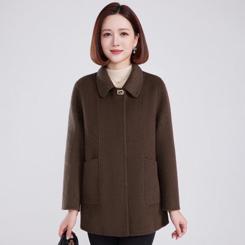 Hengyuanxiang Women's 100% Wool Double-Faced Short Coat