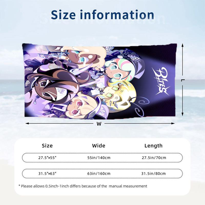 Cookie Run Kingdom Beach towels also serve as bath towels summer essential a musthave for the outdoors the beach and the pool
