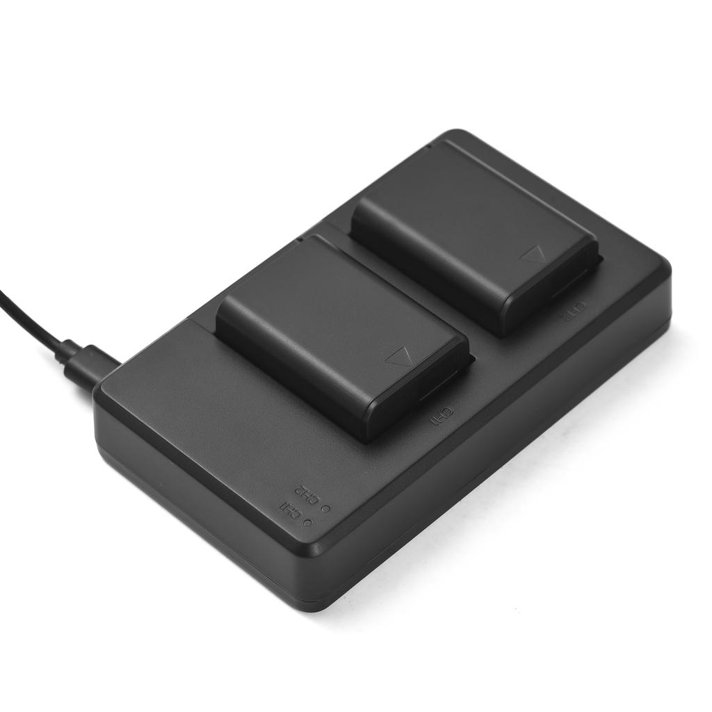 Camera NP-FW50 Battery & Charger Kit with 2-slot Battery Charger + 2pcs NP-FW50 Batteries 7.4V