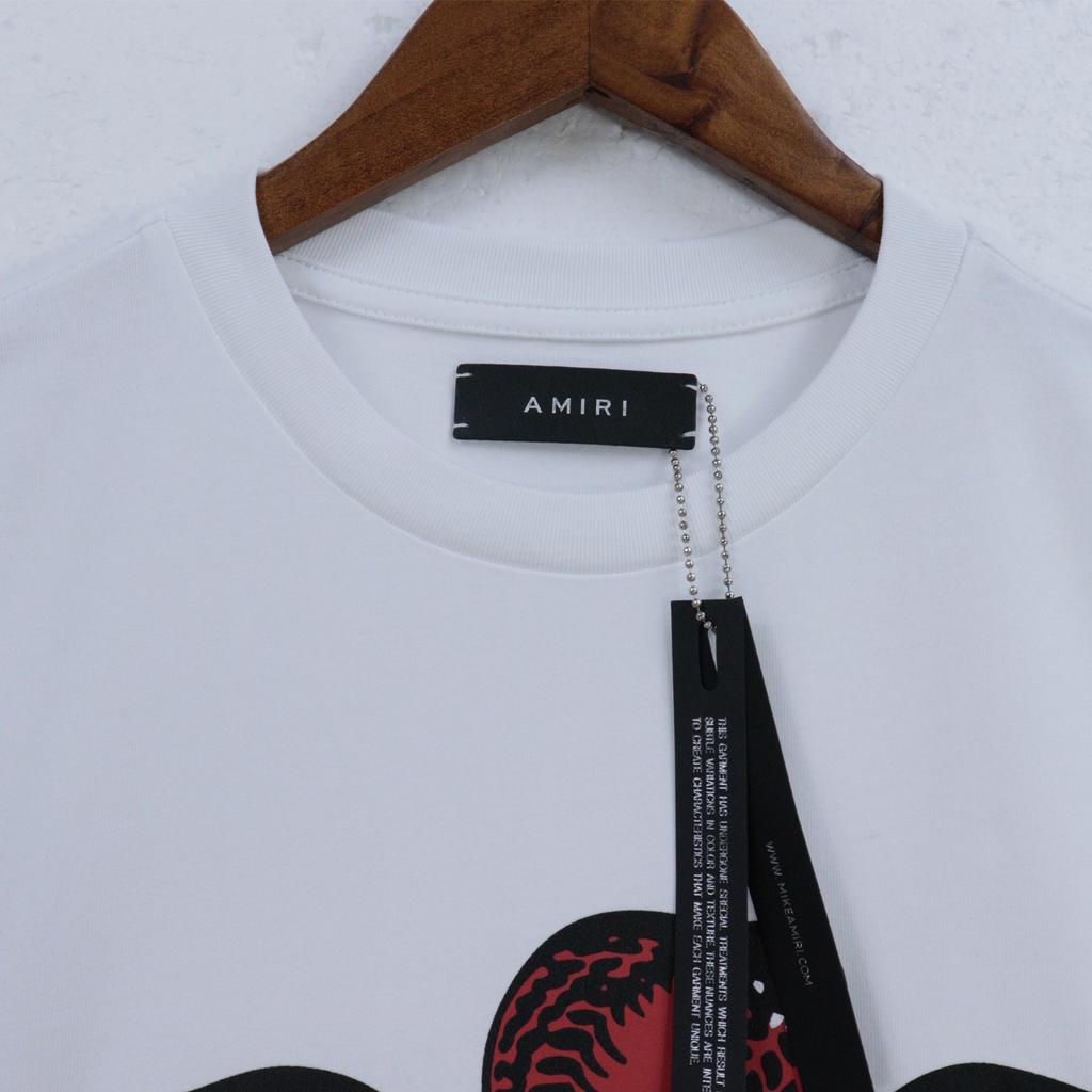 2205 Amiri 2025 Sommer Neue Männer und Frauen Lose Hochwertige Baumwolle Plus Größe T-shirt Paar T-Shirt Serpentine muster druck