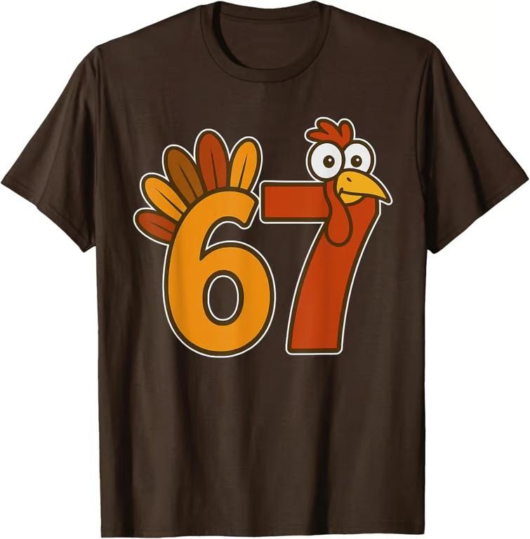 Meme Thanksgiving Turkey Funny Holiday Six Seven Unisex T-Shirt Unisex T-Shirt S